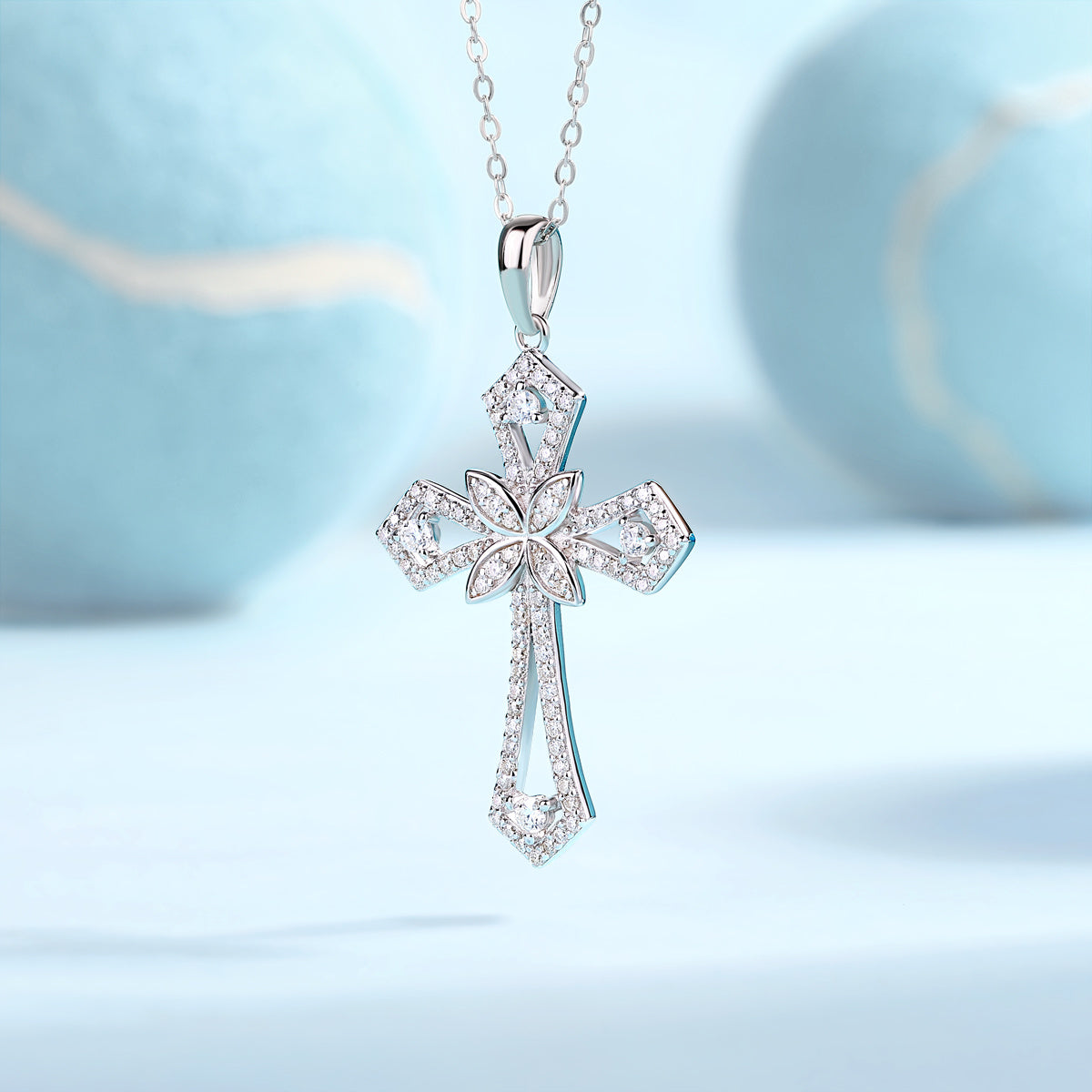 Force Luxury Diamond Necklace Set With Mossan Diamond Silver Ornaments