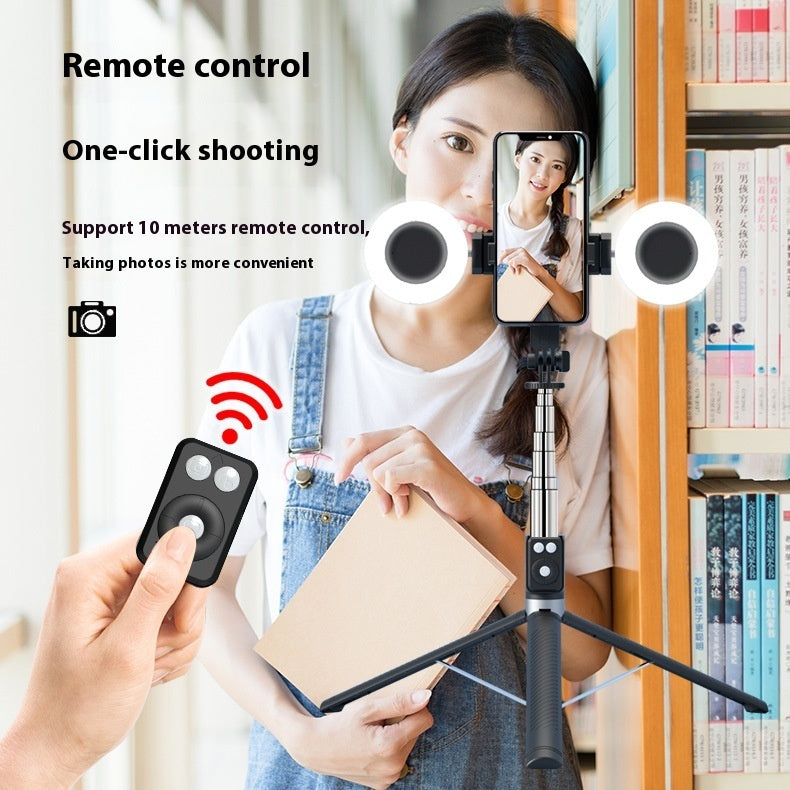 Multi-functional Double light Selfie Stick Tripod