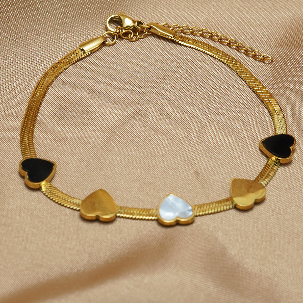 Lxalry 18K Gold Plated Heart Mirror Jewelry Set