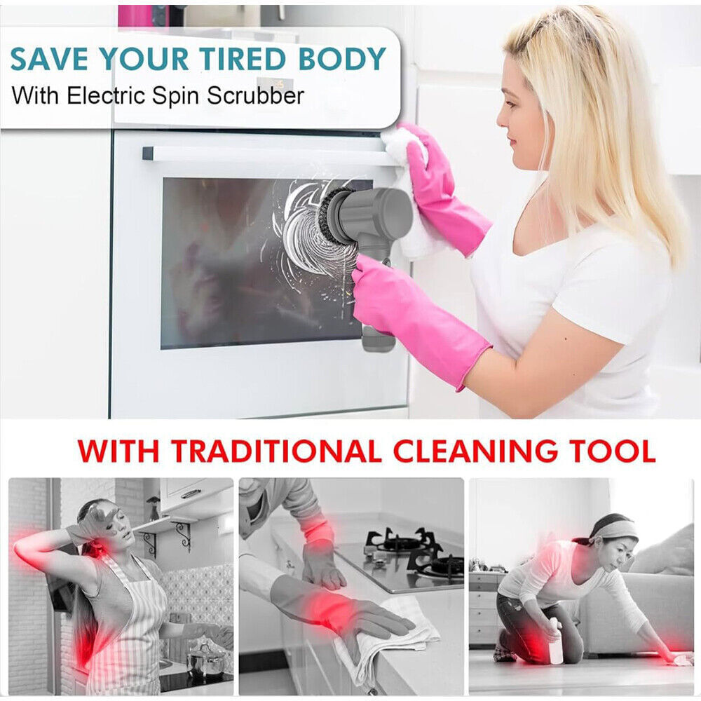 Rechargeable Electric Cordless Spin cleaning Brush
