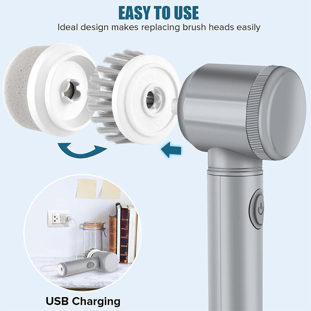Rechargeable Electric Cordless Spin cleaning Brush