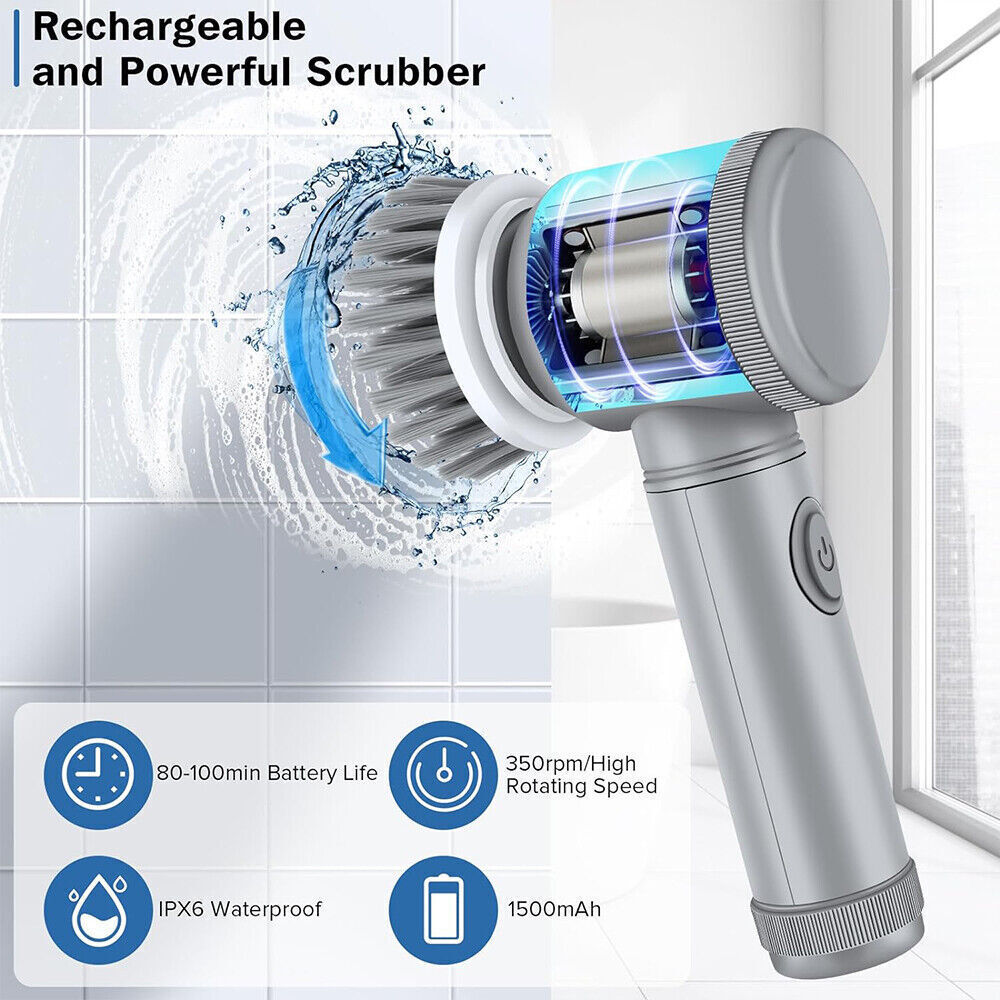 Rechargeable Electric Cordless Spin cleaning Brush