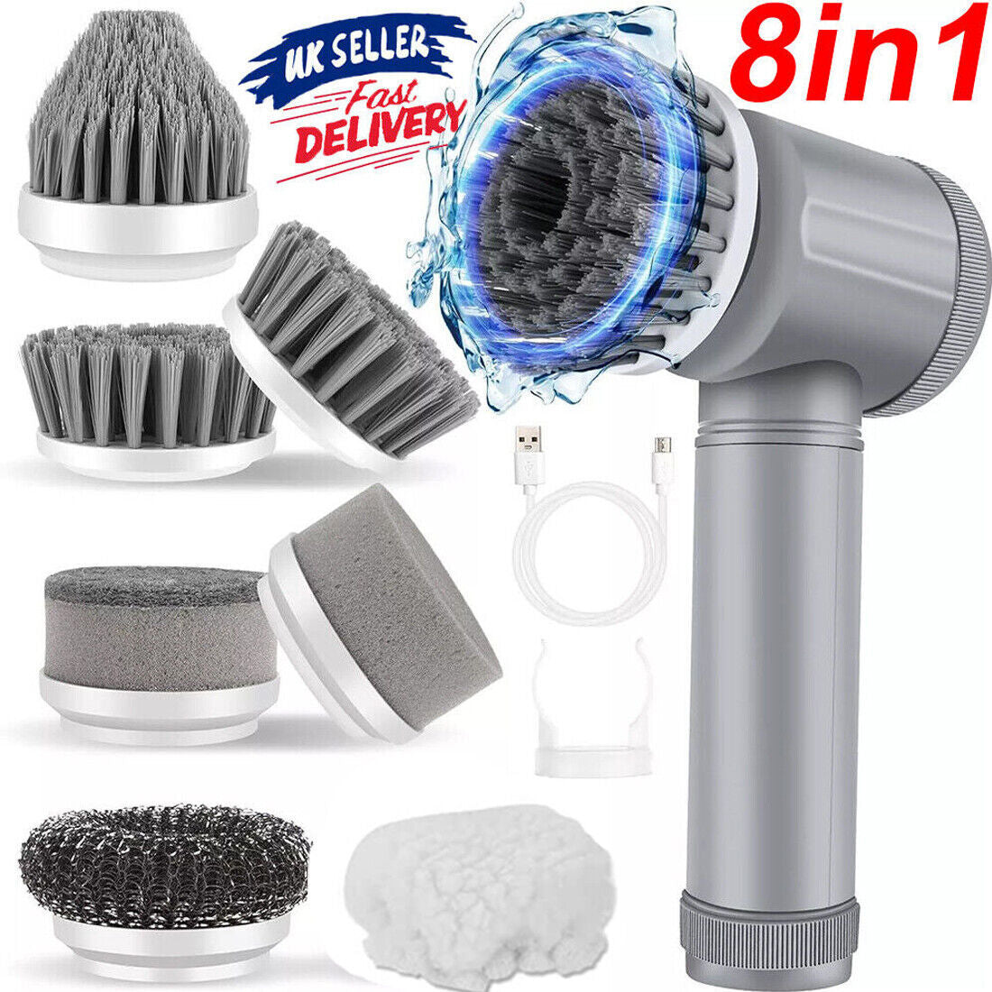 Rechargeable Electric Cordless Spin cleaning Brush