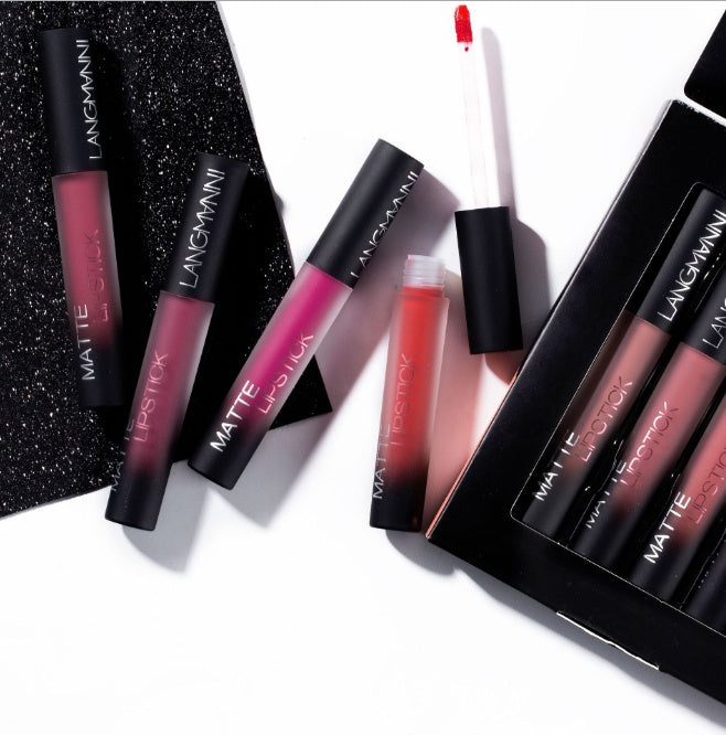 LANGMANNI Matte Long Lasting Velvet Waterproof Lipstick Set