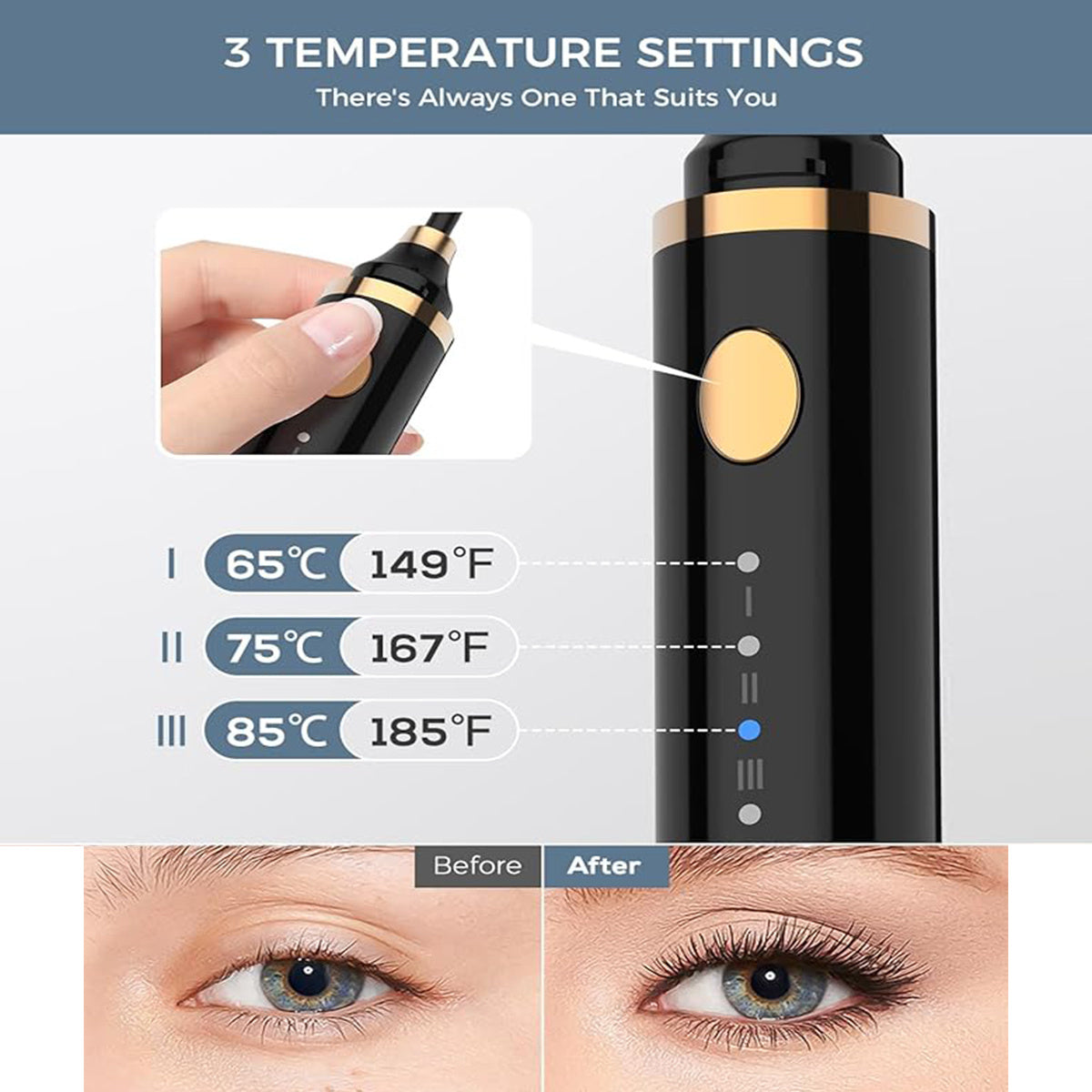 3 In 1 Heated Eyelash Curler