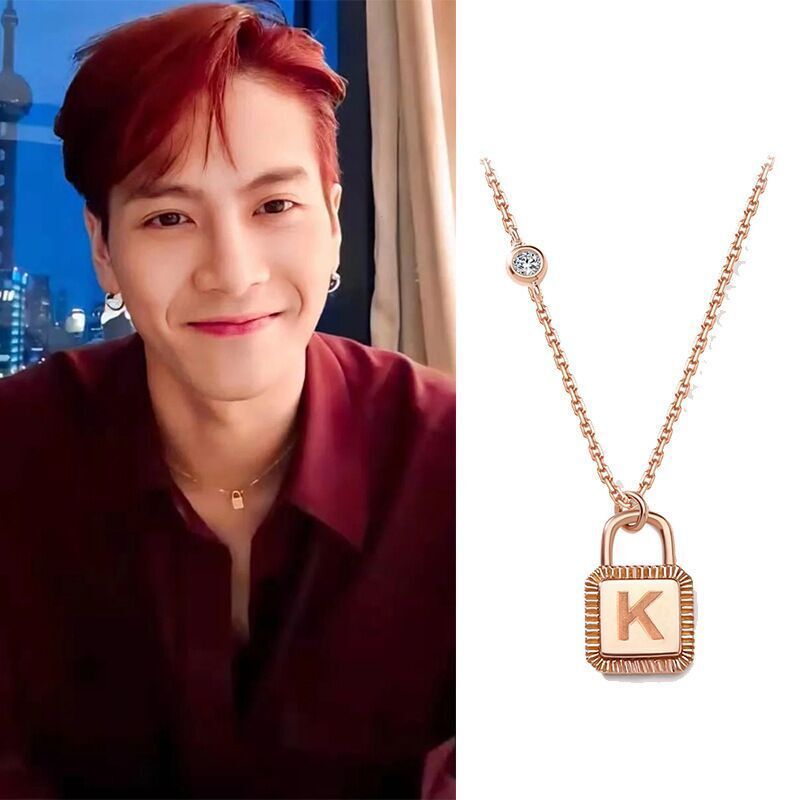 26 Letters Padlock 18K Gold Plated Necklace