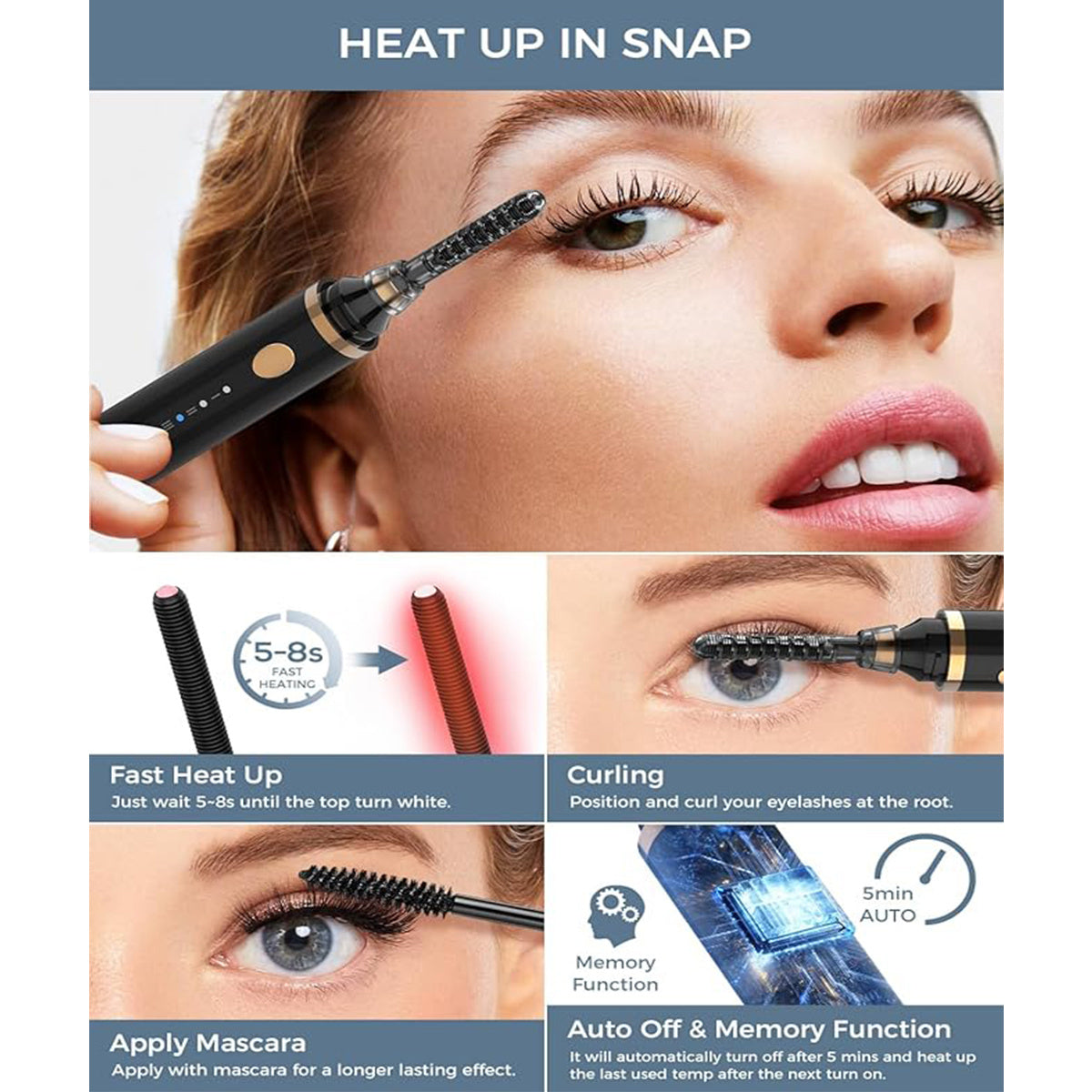 3 In 1 Heated Eyelash Curler