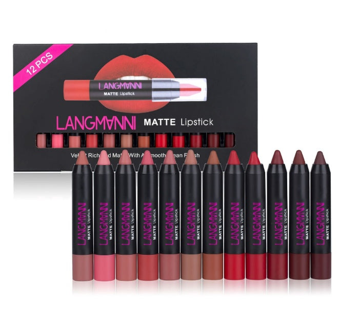 LANGMANNI Matte Long Lasting Velvet Waterproof Lipstick Set