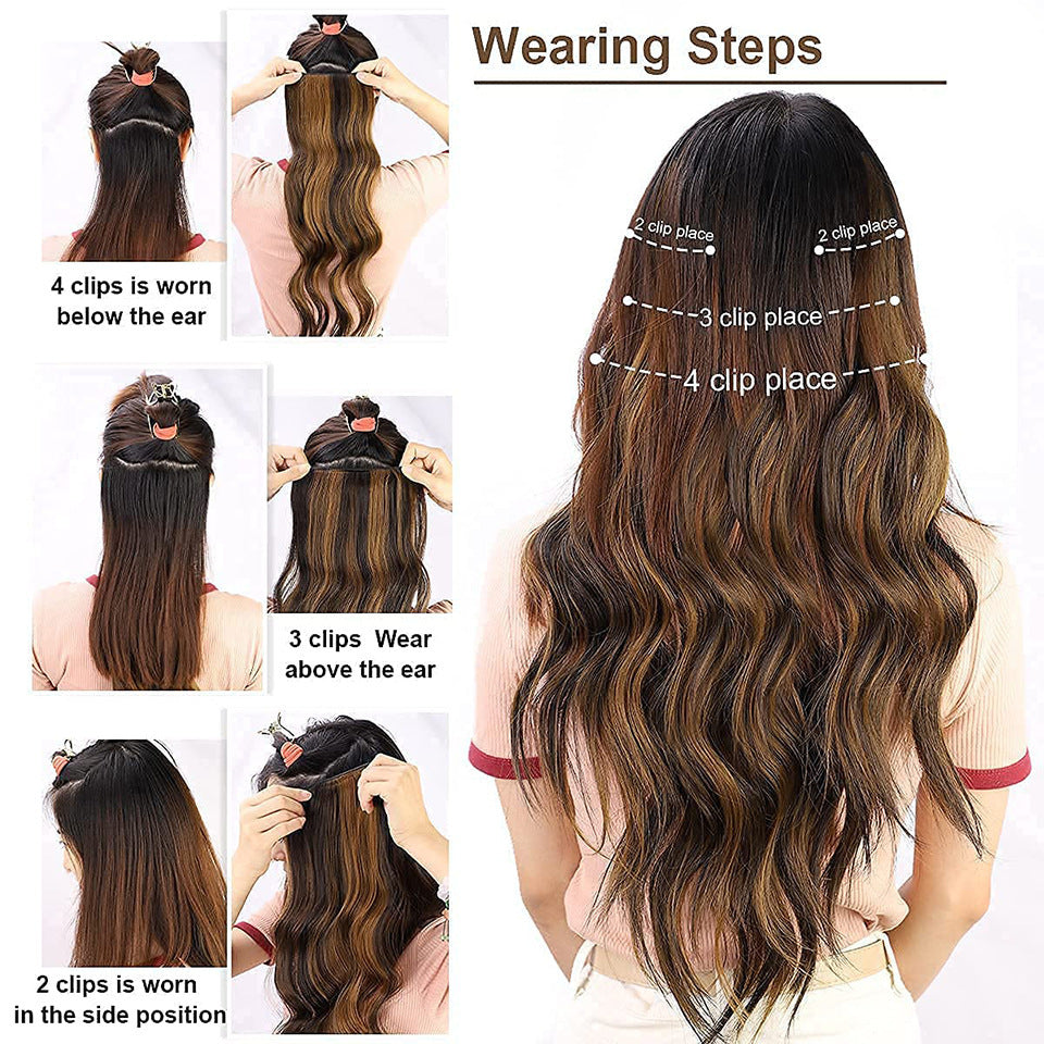 Women's Clip -on extensions 4-piece Set