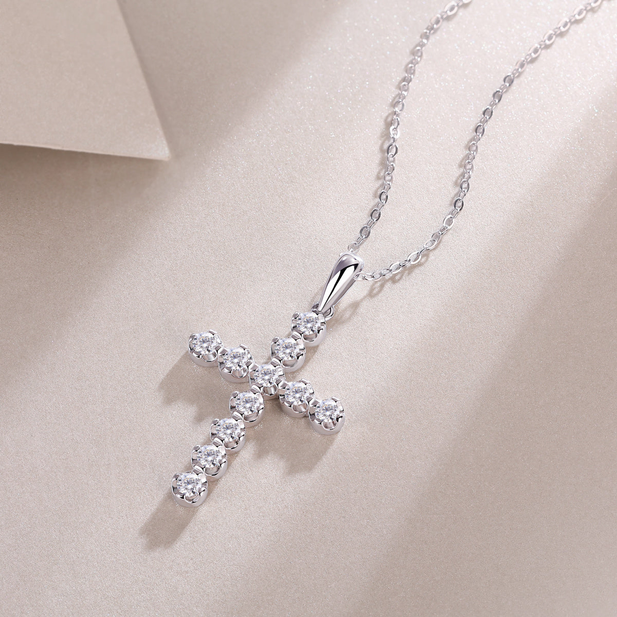 Luxury Necklace Set With Mosan Diamond Silver Ornaments