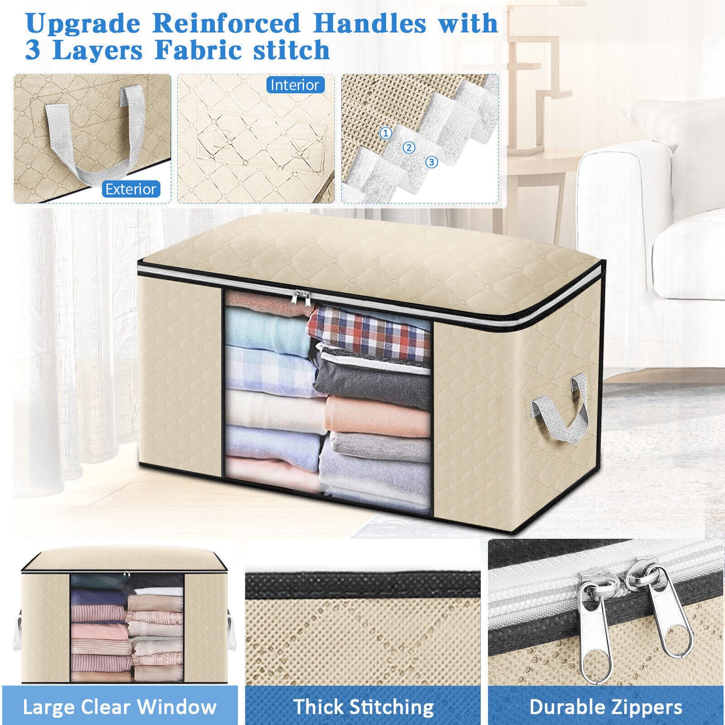 4PCS Clothes Organiser With Zip