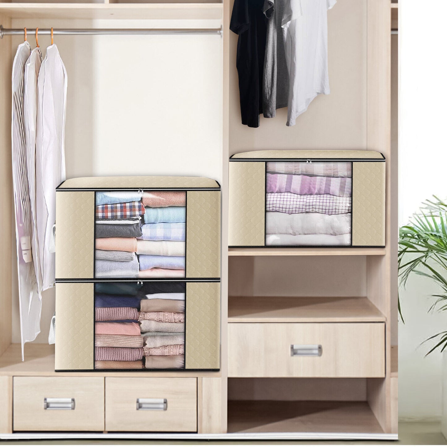 4PCS Clothes Organiser With Zip