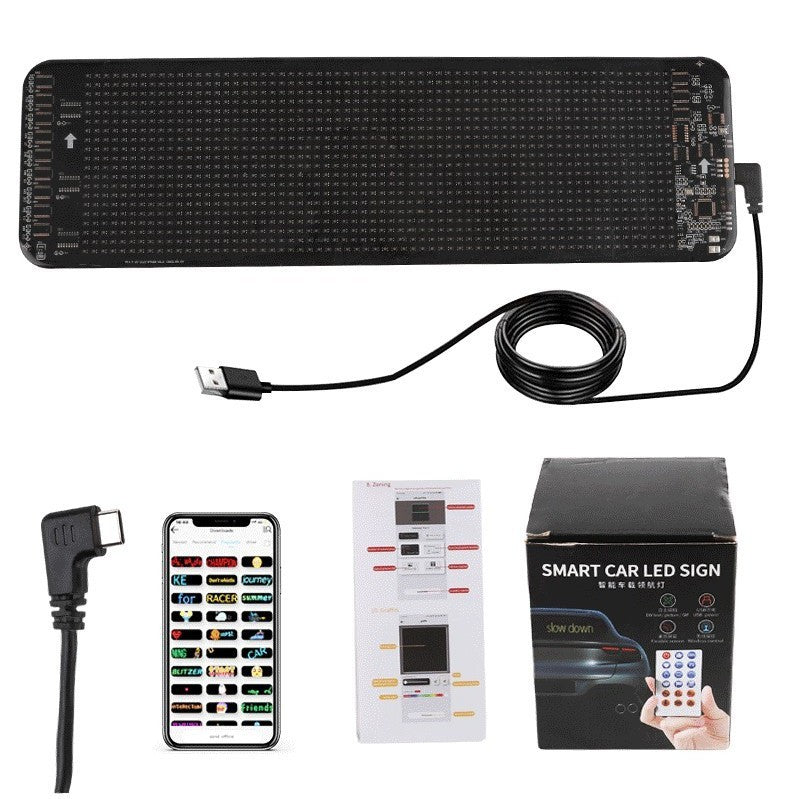Programmable Car LED Sign for Custom Text Pattern & Animations