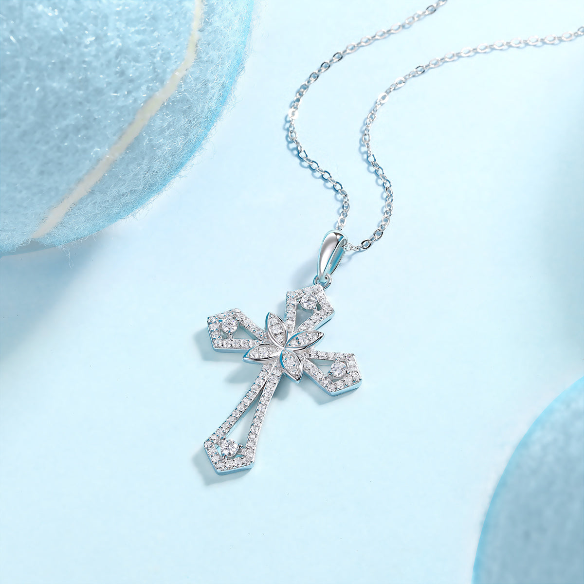 Force Luxury Diamond Necklace Set With Mossan Diamond Silver Ornaments