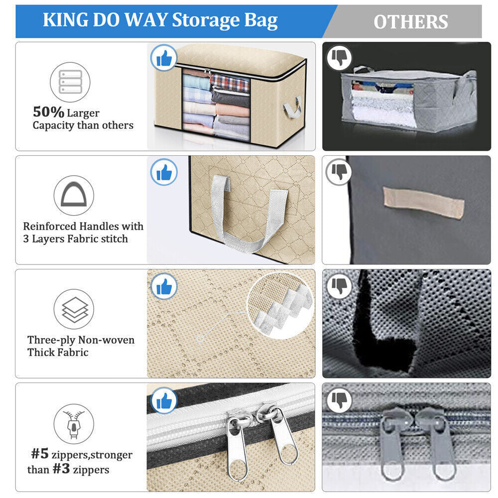 4PCS Clothes Organiser With Zip
