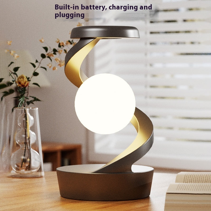 Rotating Moon Lamp With Wireless Charging