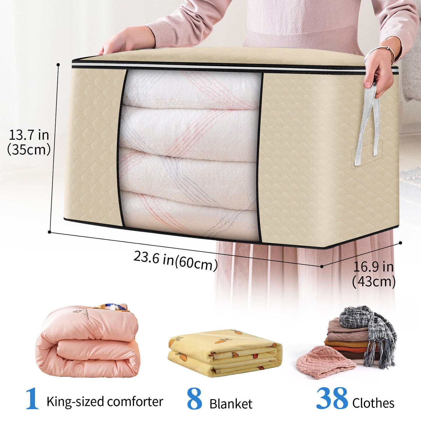 4PCS Clothes Organiser With Zip