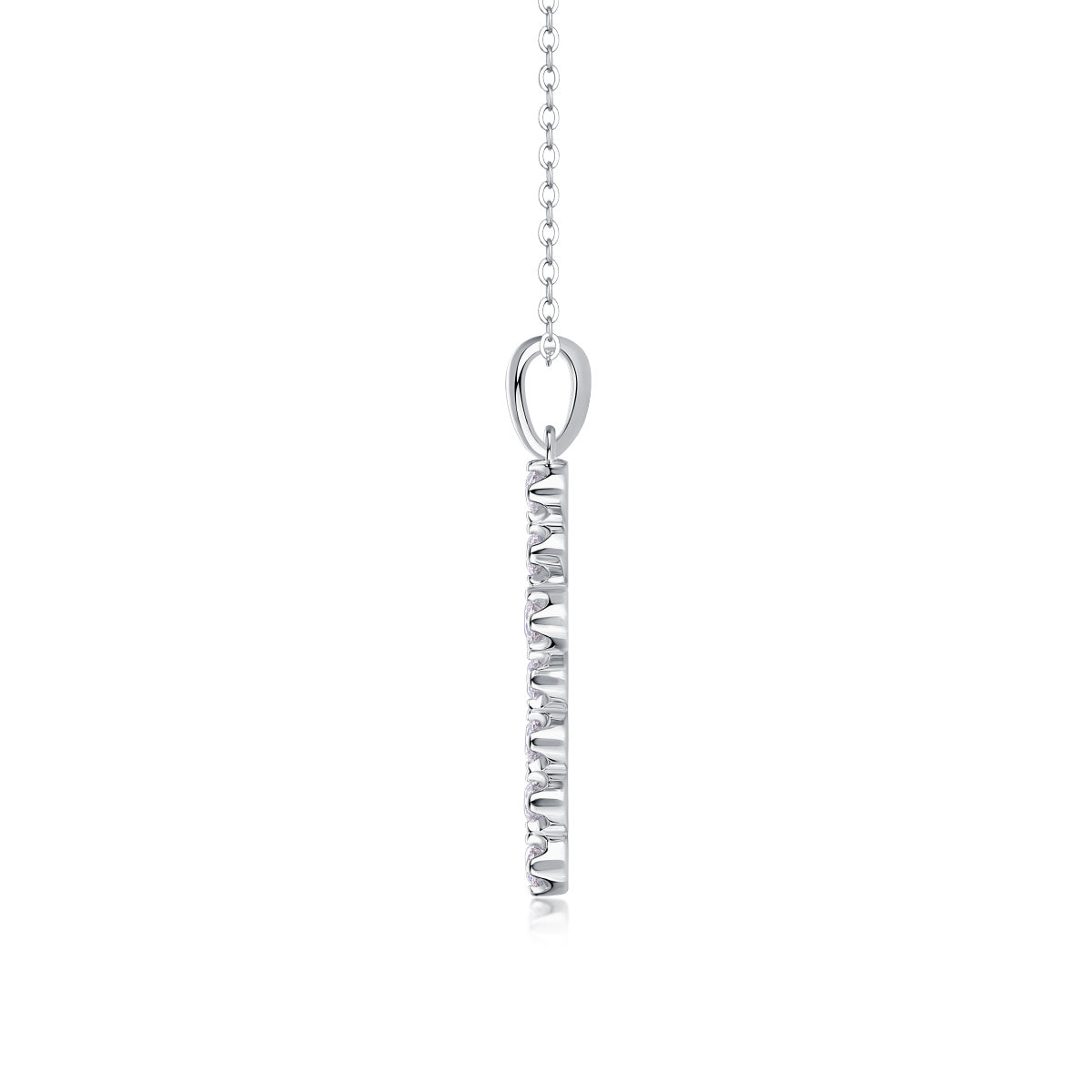 Luxury Necklace Set With Mosan Diamond Silver Ornaments