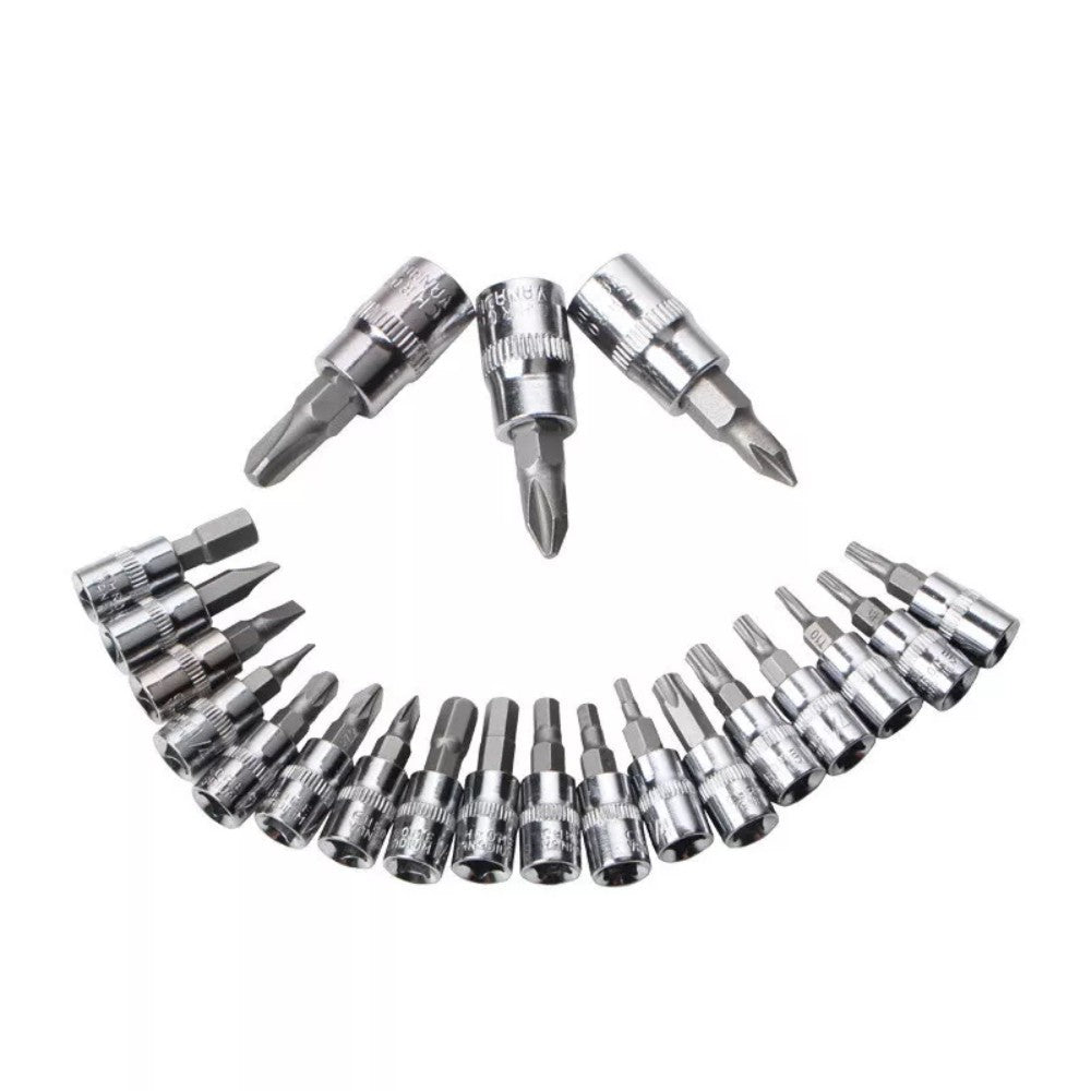 46PCS 1-4 Ratchet Wrench Combination Socket Tool Set Kit Auto Car Repair Tools
