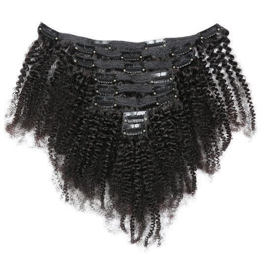 Real human hair lace clip -in hair extensions