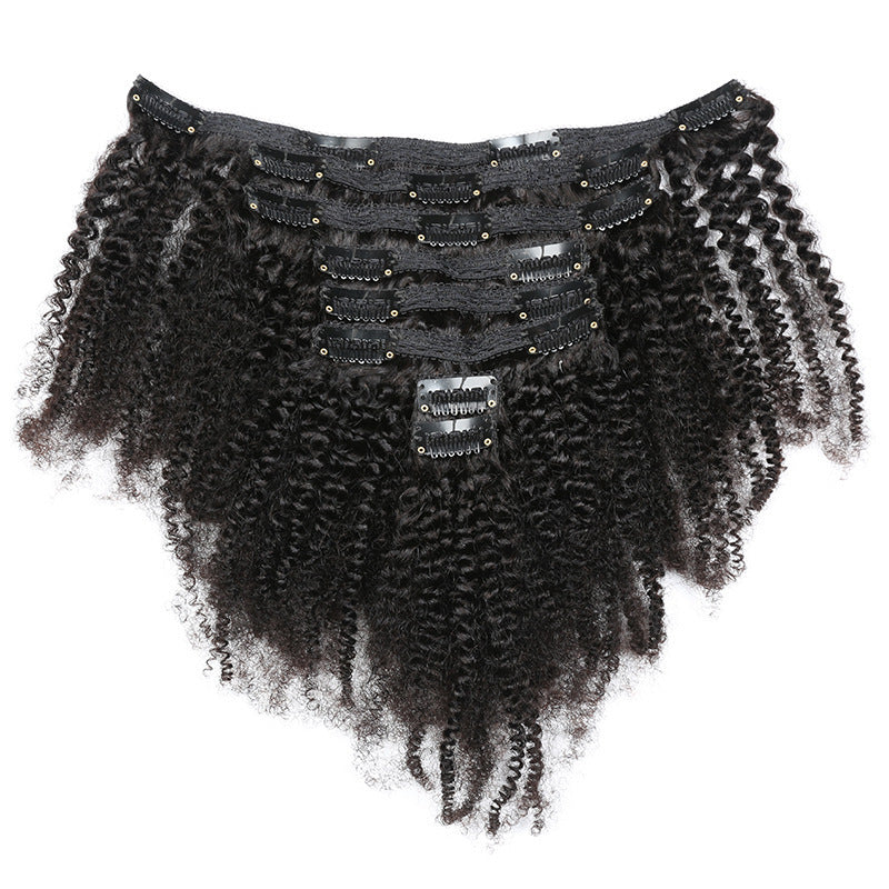 Real human hair lace clip -in hair extensions