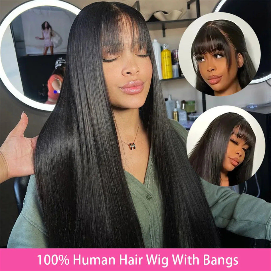 Human Hair Fringe Wig