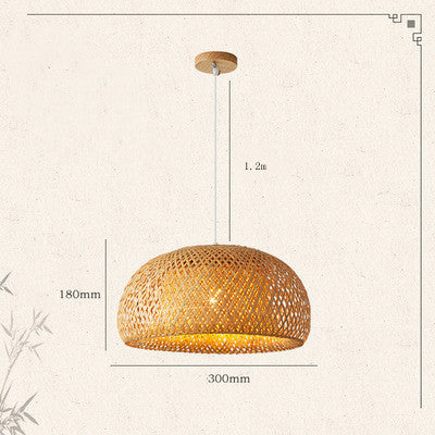 Bamboo Woven Japanese Creative Pastoral Chandelier