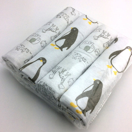 4Pcs Cotton Baby Blanket