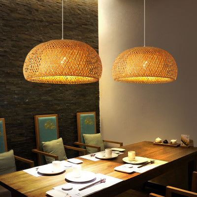 Bamboo Woven Japanese Creative Pastoral Chandelier