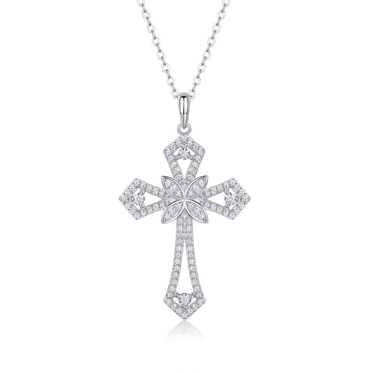 Force Luxury Diamond Necklace Set With Mossan Diamond Silver Ornaments