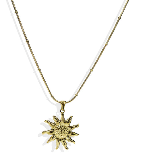 Lxalry 18K Gold Plated Sun Mirror Jewellery Set