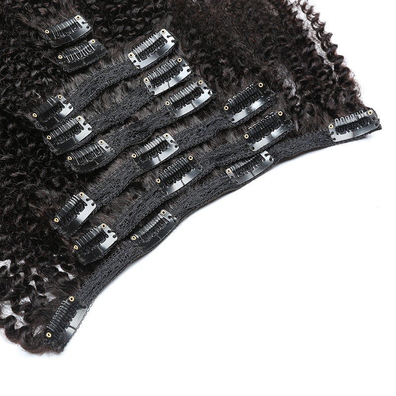 Real human hair lace clip -in hair extensions