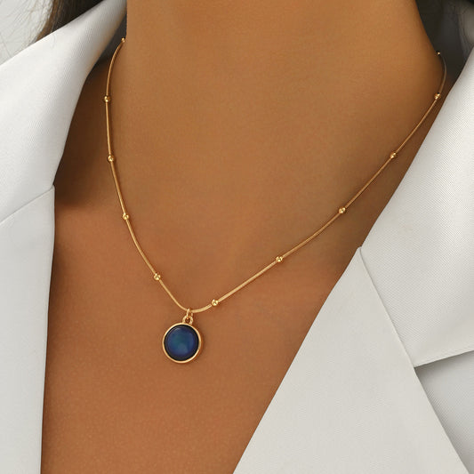 Lxalry 18K Gold-Plated Mood Responsive Necklace