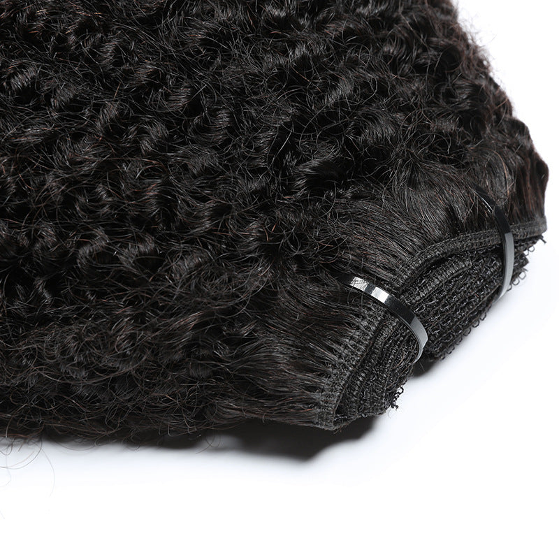 Real human hair lace clip -in hair extensions