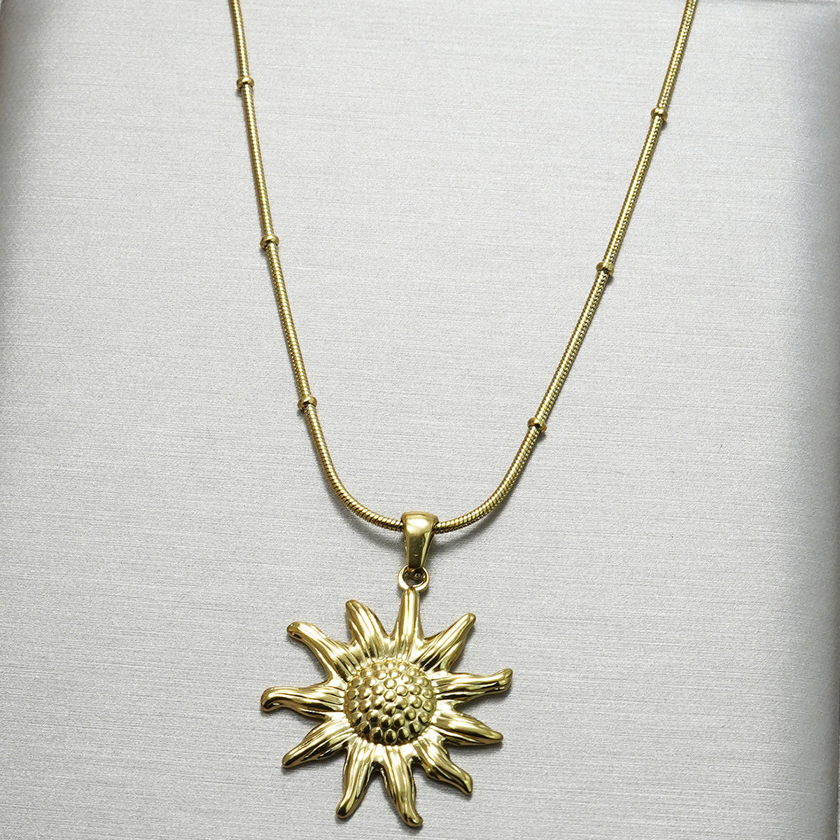Lxalry 18K Gold Plated Sun Mirror Jewellery Set