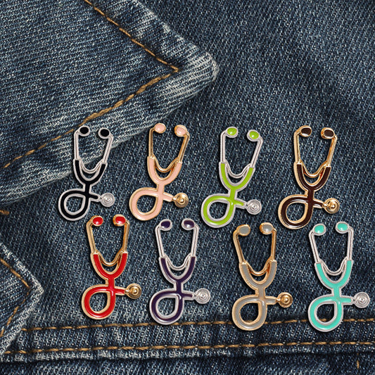 Doctor Who Brooch Cartoon Color Stethoscope Corsage