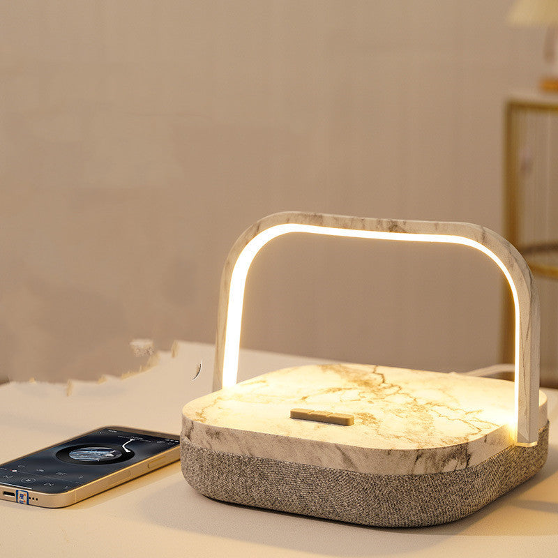 Desk Lamp With Wireless Charging and Speaker