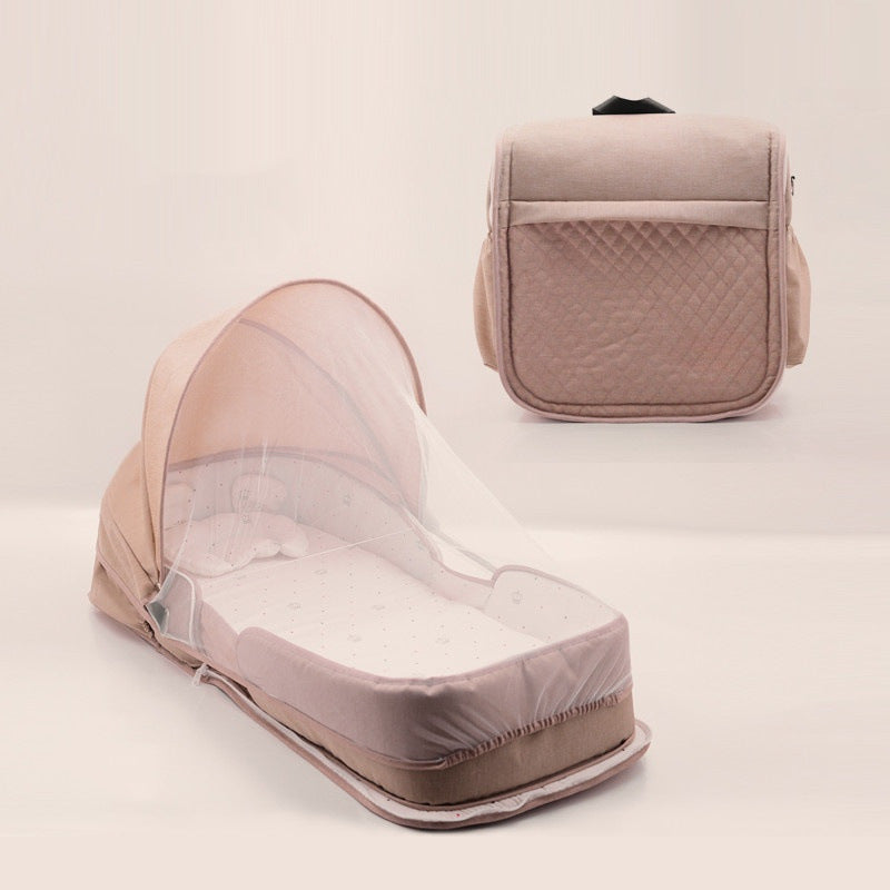 Foldable Mobile Baby Crib