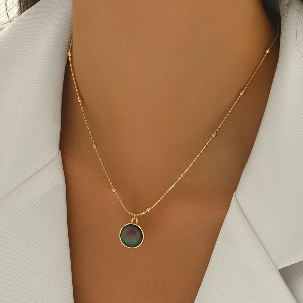 Lxalry 18K Gold-Plated Mood Responsive Necklace
