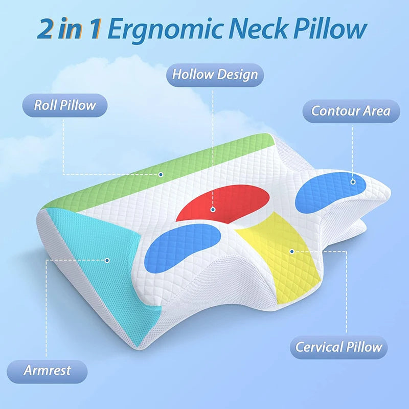 2 In 1 Ergonomic Contour Orthopedic Pillow