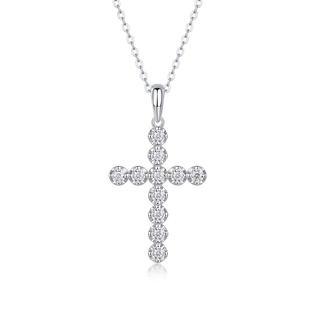 Luxury Necklace Set With Mosan Diamond Silver Ornaments