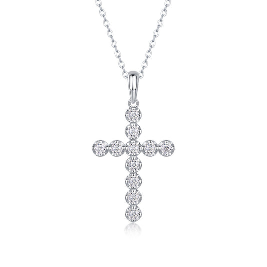 Luxury Necklace Set With Mosan Diamond Silver Ornaments