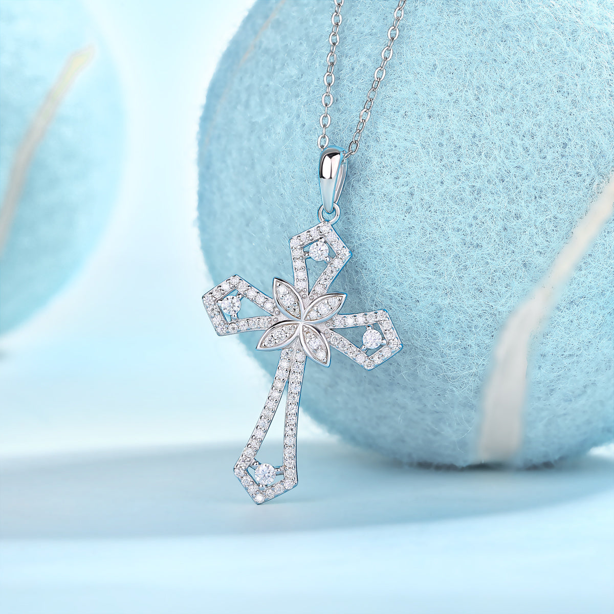 Force Luxury Diamond Necklace Set With Mossan Diamond Silver Ornaments