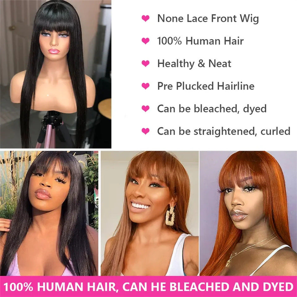 Human Hair Fringe Wig