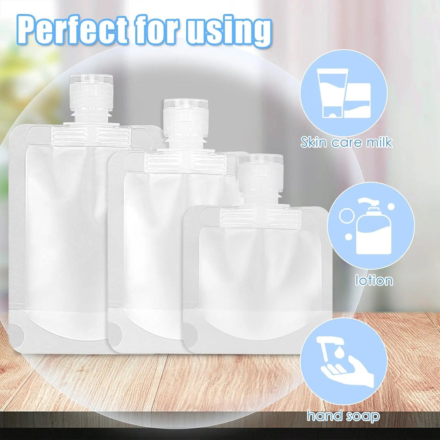 Transparent Travel Portable Refillable Pouches