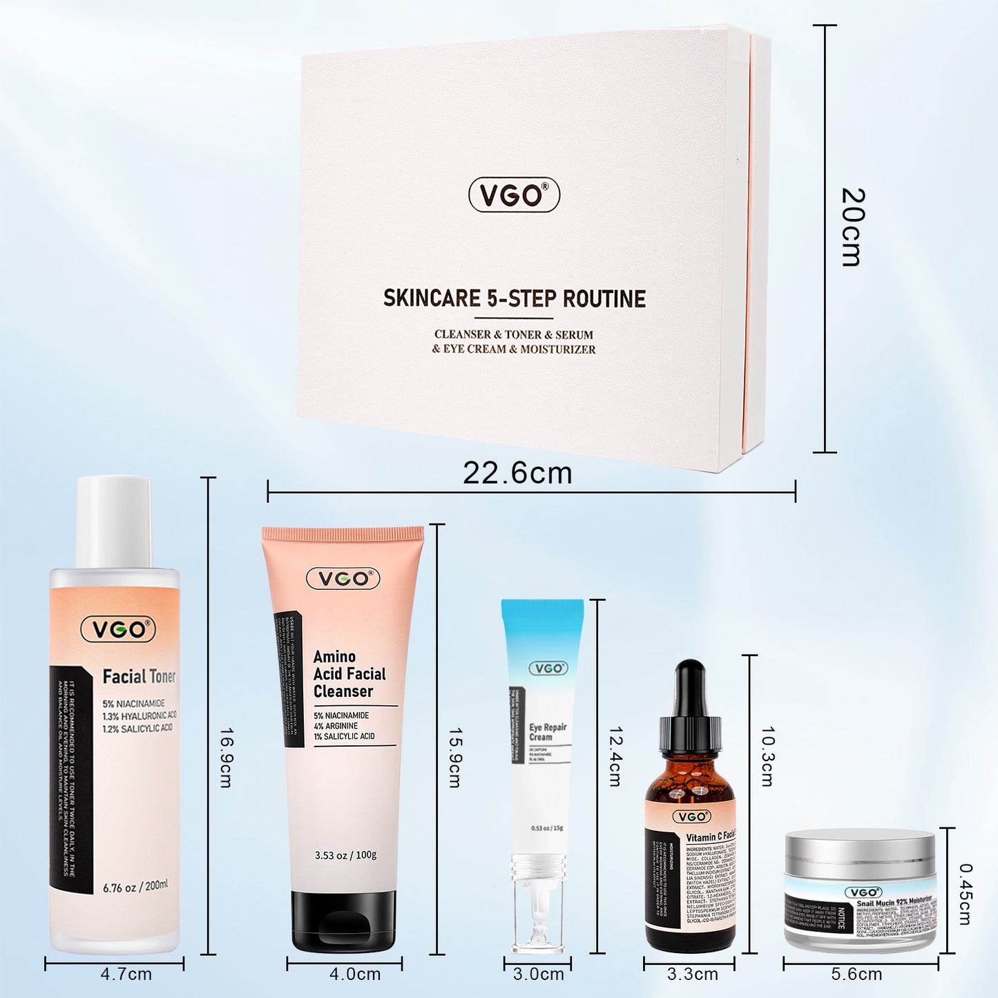 VGO SKINCARE 5-STEP ROUTINE CLEANSER