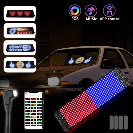 Programmable Car LED Sign for Custom Text Pattern & Animations