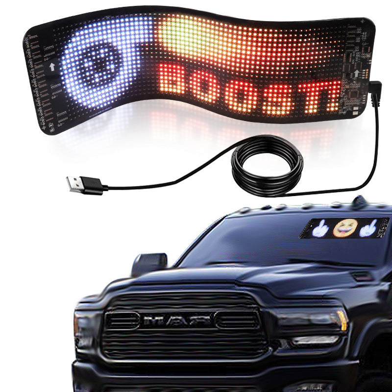 Programmable Car LED Sign for Custom Text Pattern & Animations