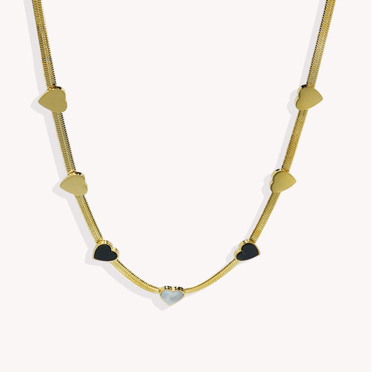 Lxalry 18K Gold Plated Heart Mirror Jewelry Set