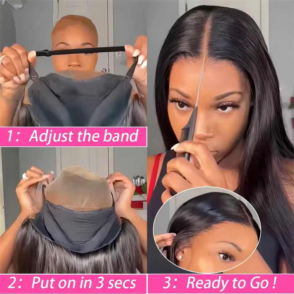 Glueless Human Hair Straight Wig